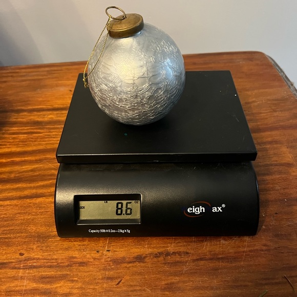 Restoration Hardware Mercury Glass Heavy Christmas ornament silver 3.75” - Picture 7 of 8